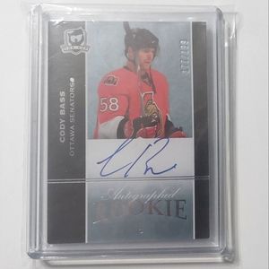 Cody Bass Rookie UD THE CUP Hockey 2007/08 on-card Autograph 177/199